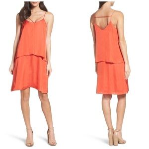 19 Cooper Washed Satin Shift Dress in Poppy Small